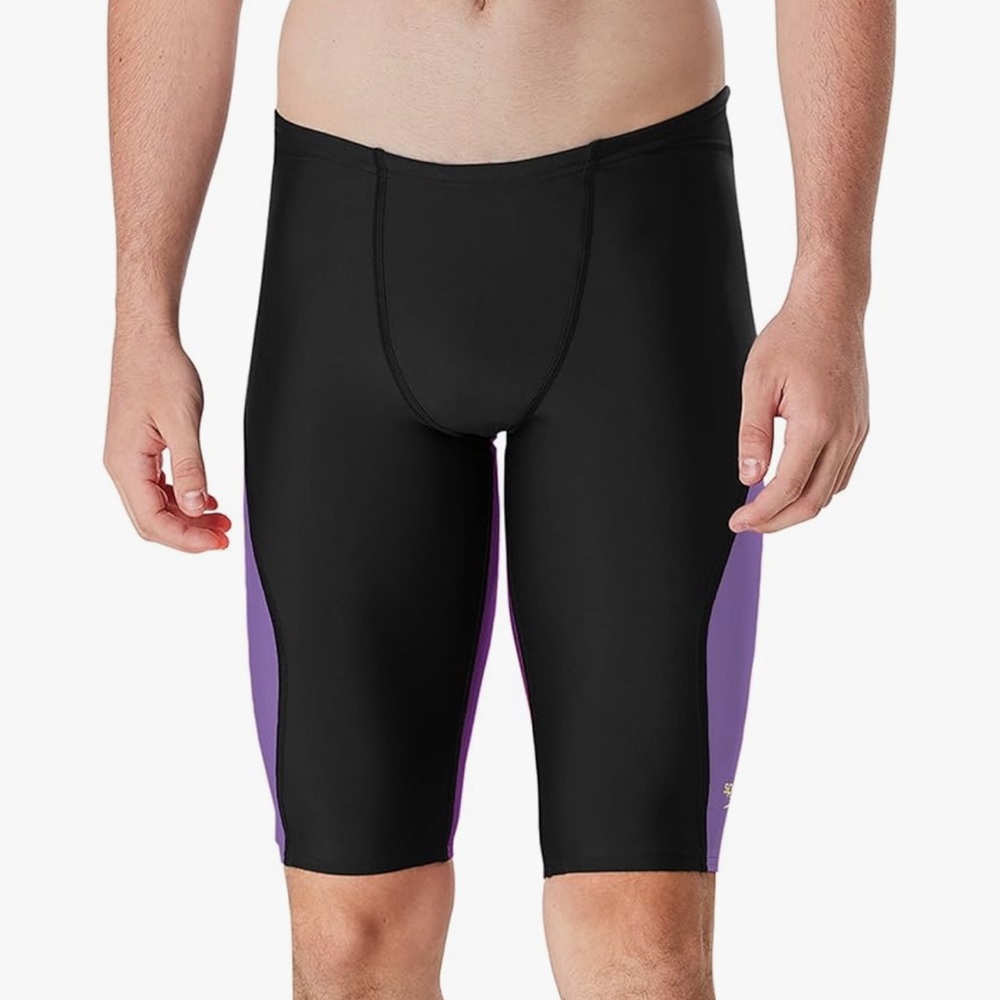 Speedo Men's Black and Purple Swim Jammers